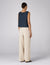 Jackie Top: Linen, Navy Blue