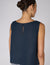 Jackie Top: Linen, Navy Blue
