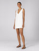 Sloane Dress: Linen, White