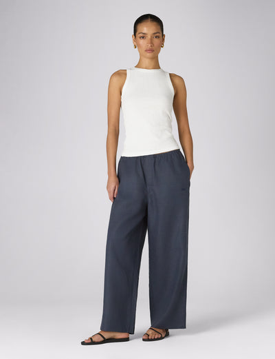 Bay Trouser: Hemp, Navy