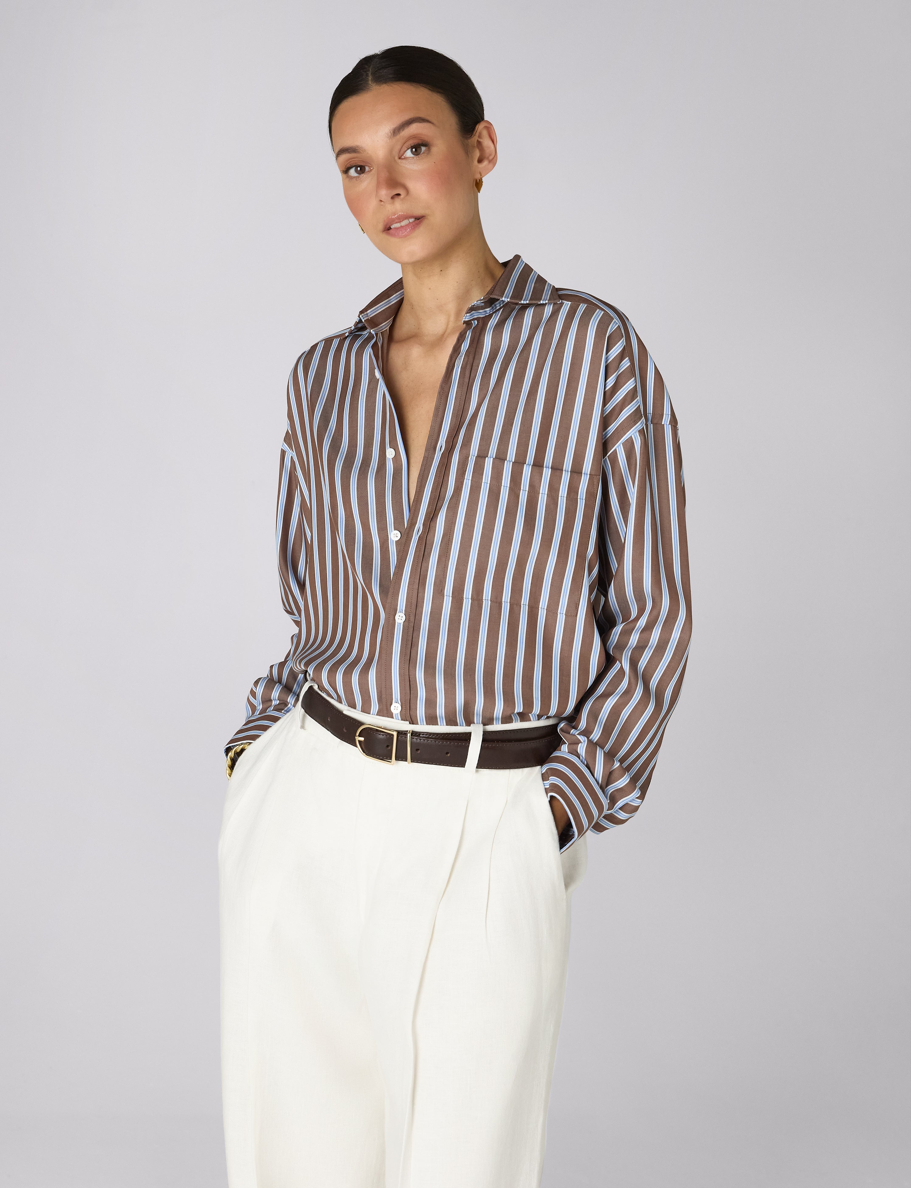 NOUNLESS★WRINKLE STRIPE MANY WAY SHIRTS Wrangler Mens Wrinkle Resistant Long Sleeve Snap Black Stripe