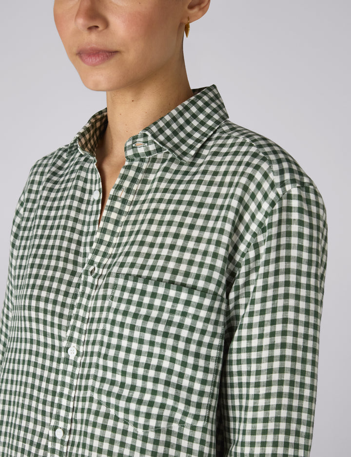 The Classic: Linen, Green Gingham With Nothing Underneath The Classic: Linen, Green Gingham With Nothing Underneath