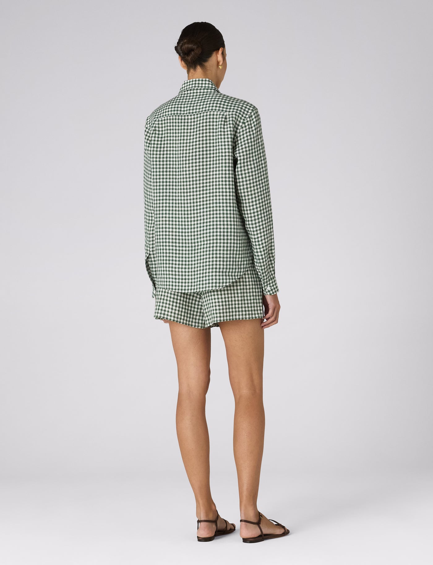 The Classic: Linen, Green Gingham