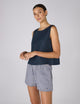 The Set: Jackie Top & Gingham Navy Court Short