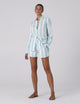 The Boyfriend: Linen, Cornflower Blue Stripe
