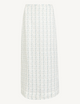 Clara Skirt: Linen, Plum Print