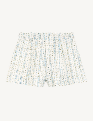 Penn Tailored Short: Linen, Plum Print