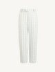 Regent Cigarette Trouser: Linen, Plum Print