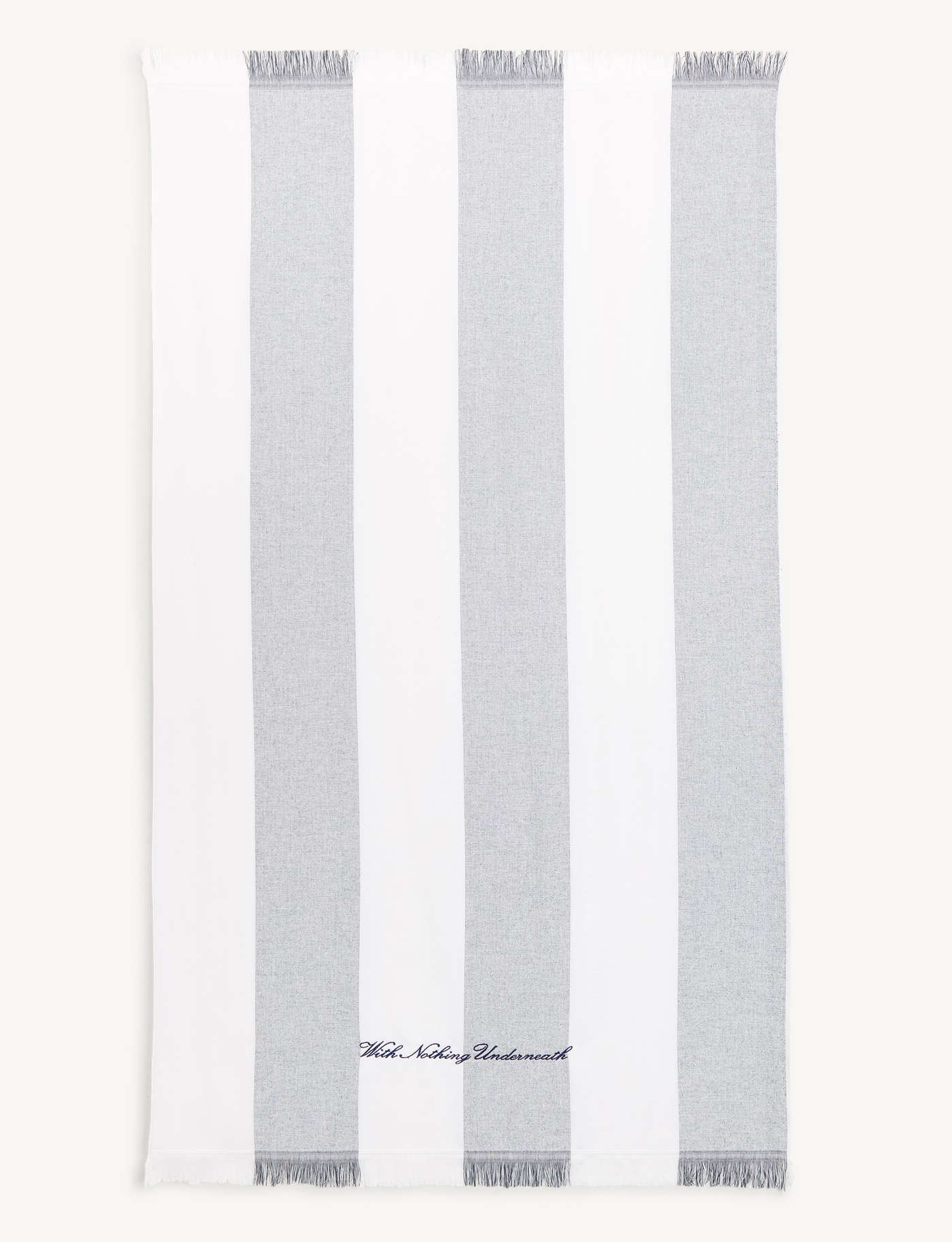 Starboard Towel: Cotton Towelling, Navy Blue Stripe