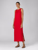 Birley Dress: Linen, Red
