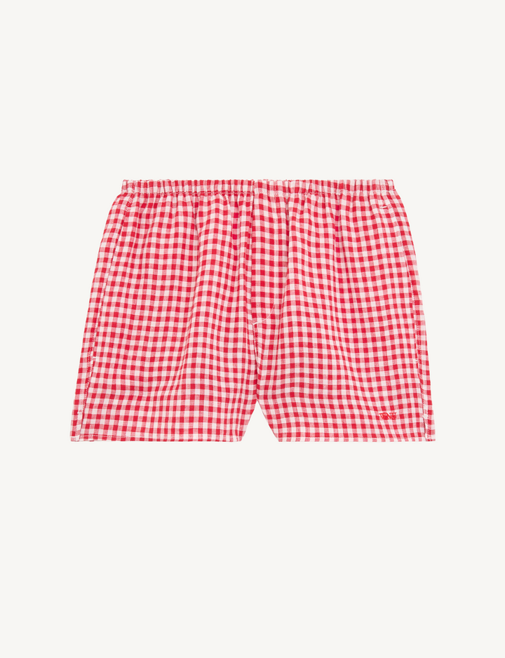 The Set: Red Gingham Blouse & Court Short