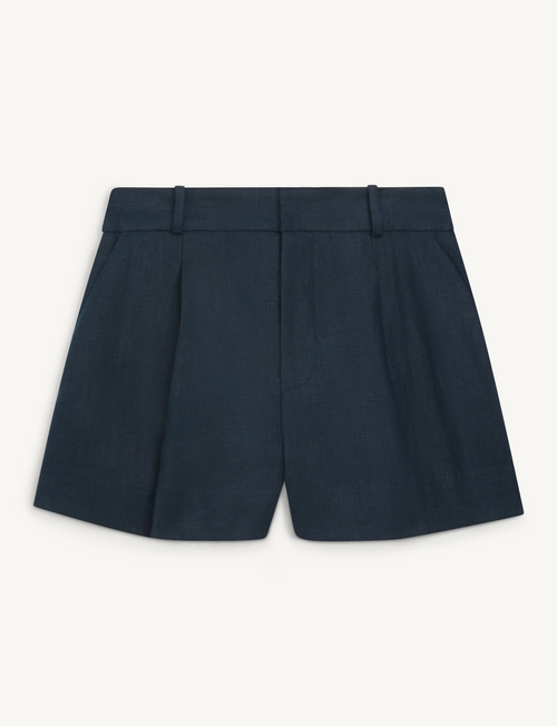 Penn Tailored Short: Linen, Navy