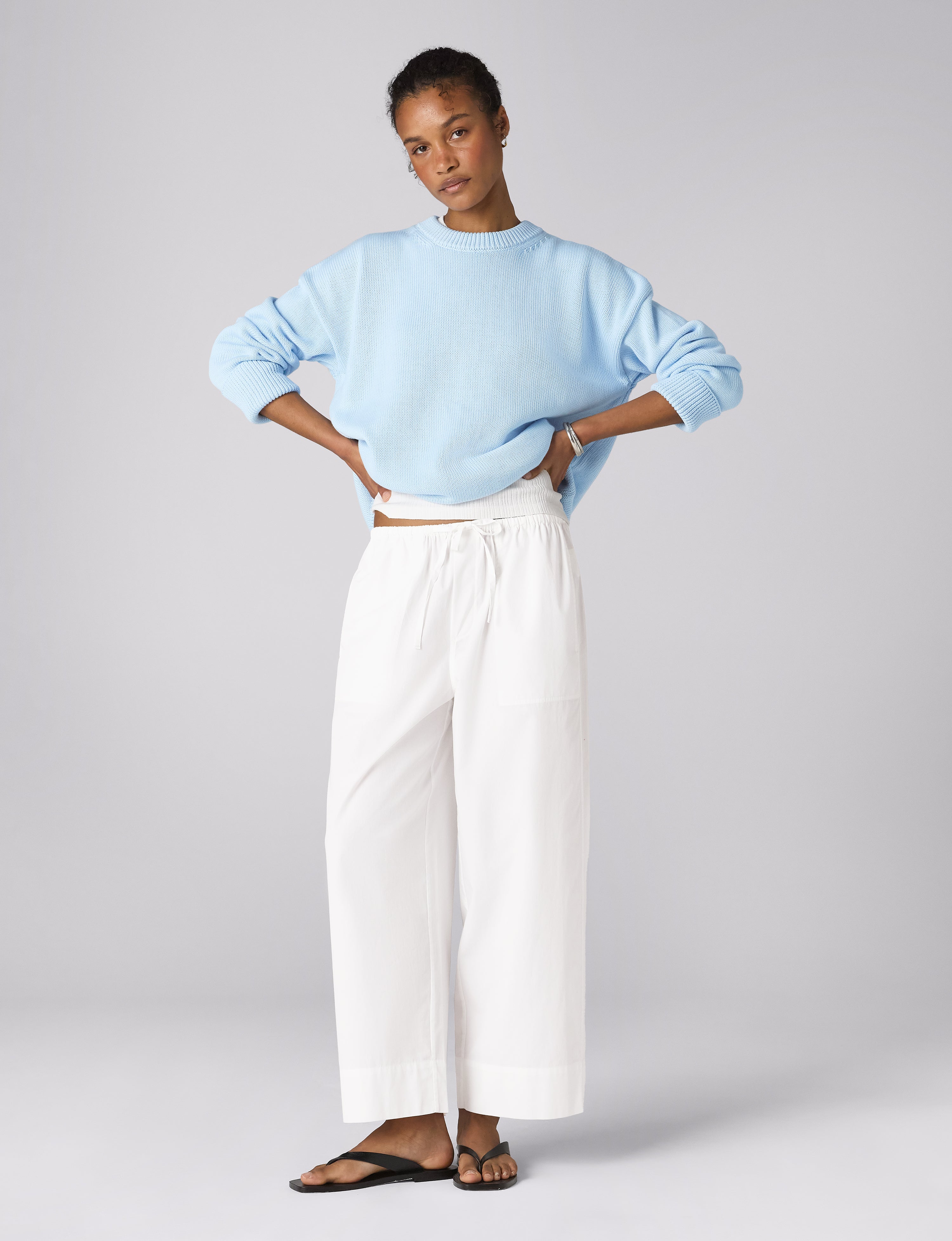 Sennen Jumper: Cotton, Icy Blue | Lucy Williams – With Nothing