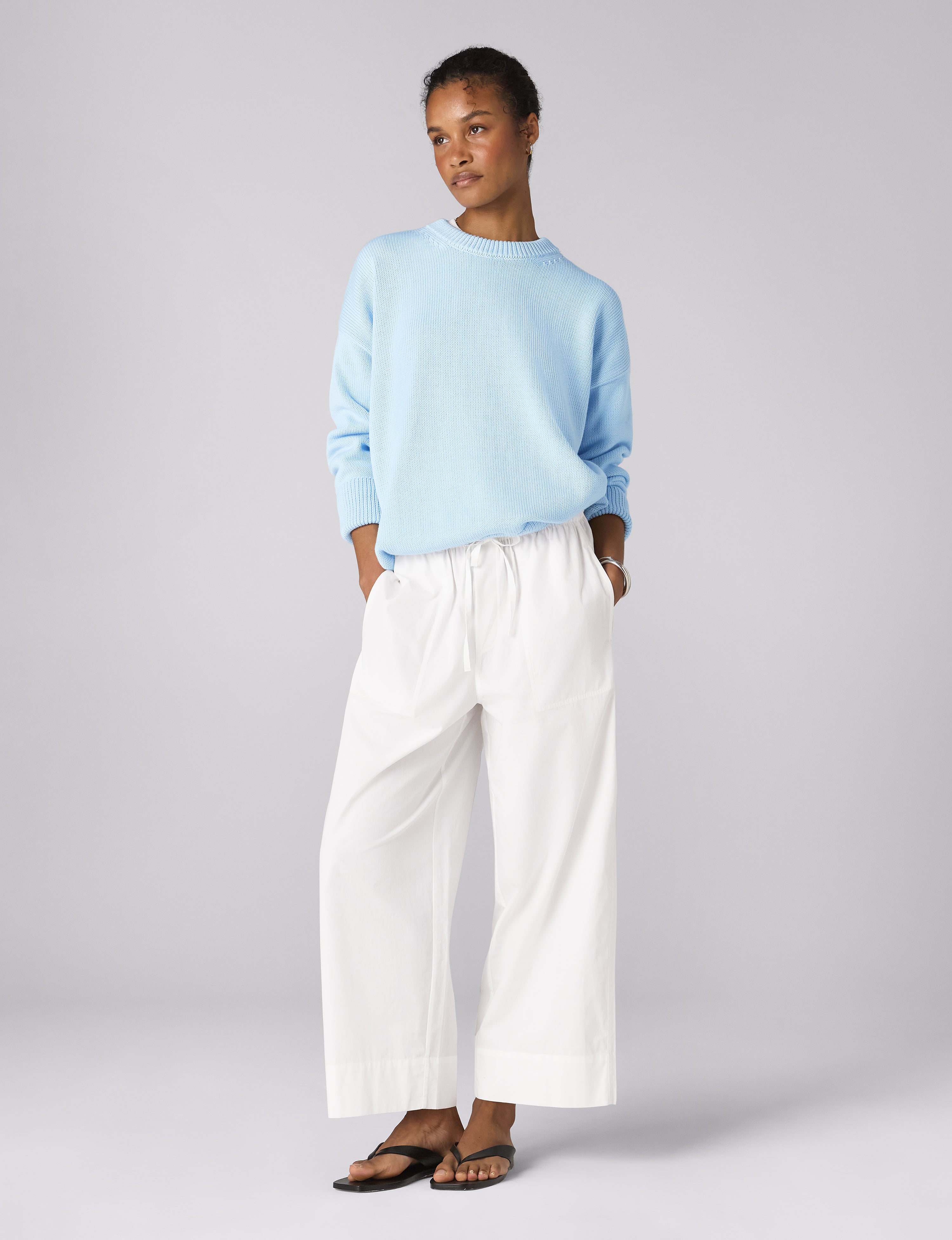 Sennen Jumper: Cotton, Icy Blue | Lucy Williams – With Nothing