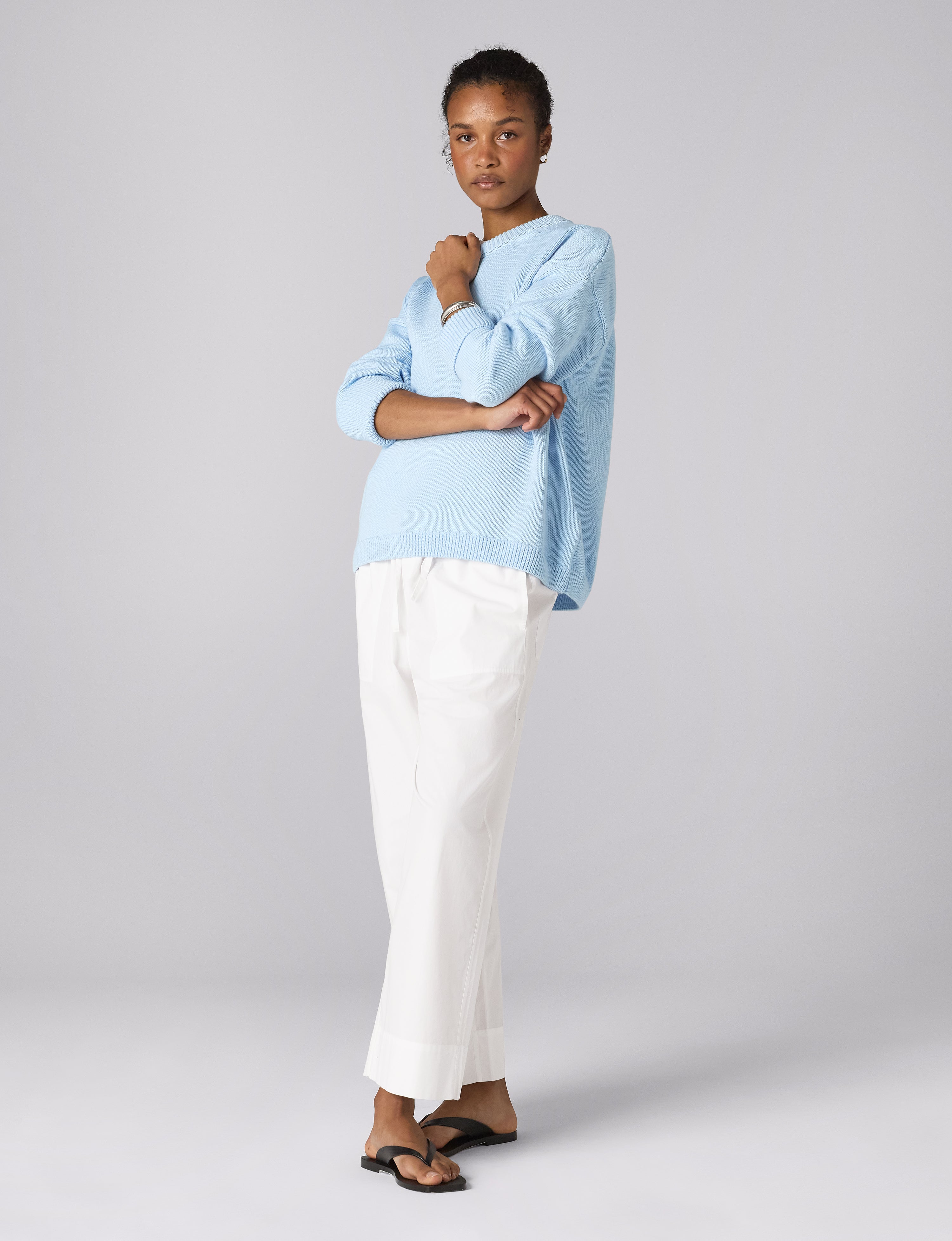 Sennen Jumper: Cotton, Icy Blue | Lucy Williams – With Nothing