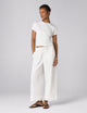 Sifnos Trousers: Fine Poplin, White x Lucy Williams