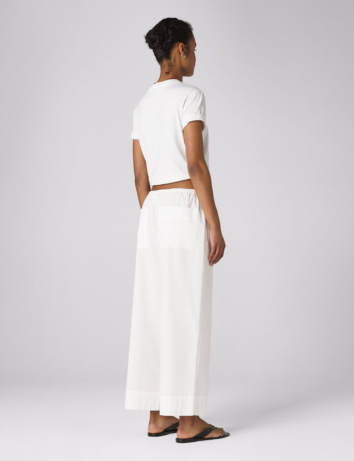 Sifnos Trousers: Fine Poplin, White x Lucy Williams