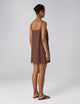 Andros Dress: Fine Poplin, Mocha x Lucy Williams