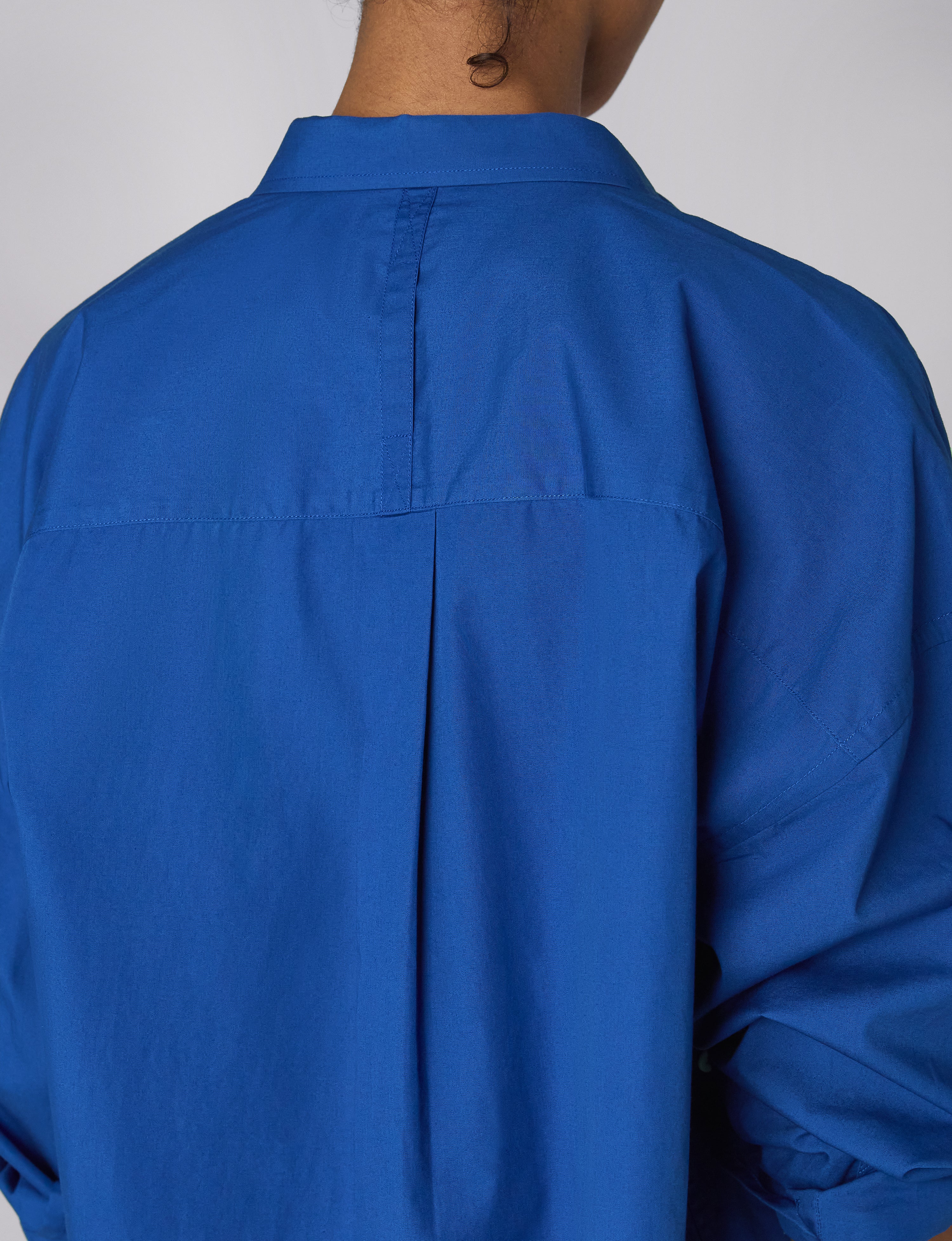 Sóller Shirt: Fine Poplin, Cobalt Blue | Lucy Williams – With