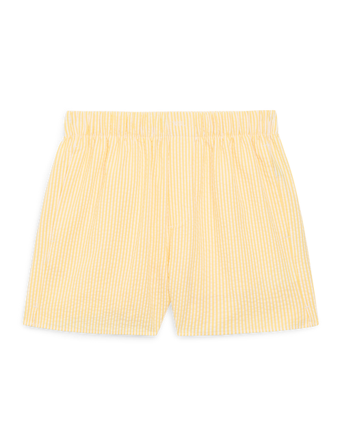 The Boxer: Seersucker, Yellow Stripe
