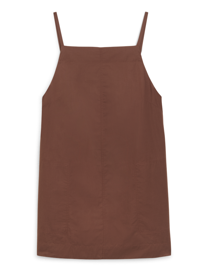 Andros Dress: Fine Poplin, Mocha x Lucy Williams