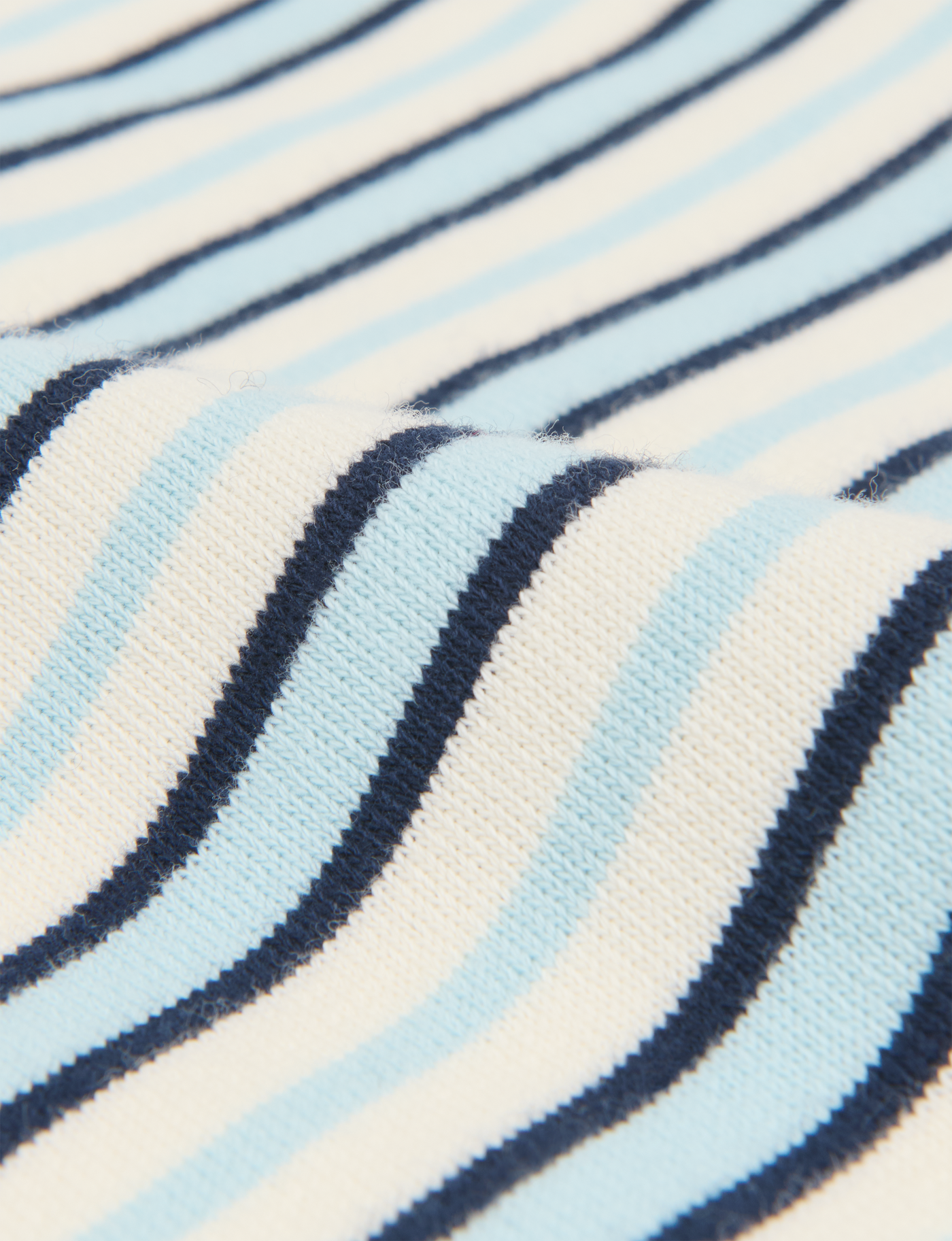 Katergo Top: Cotton Jersey, Icy Blue and Ecru Stripe x Lucy Williams