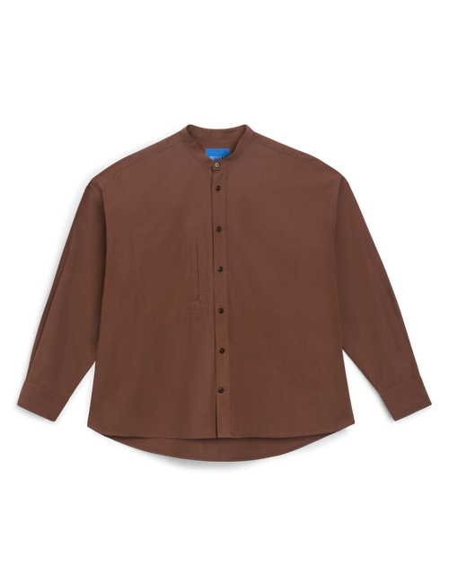 Portlligat Shirt: Fine Poplin, Mocha x Lucy Williams