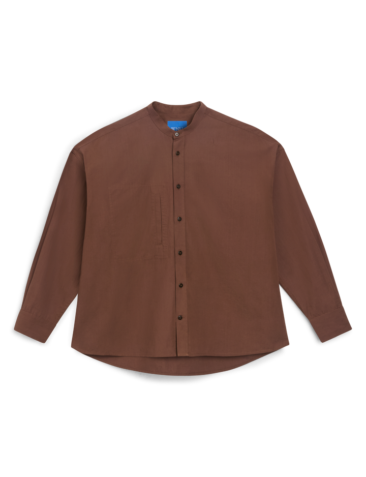 Portlligat Shirt: Fine Poplin, Mocha x Lucy Williams