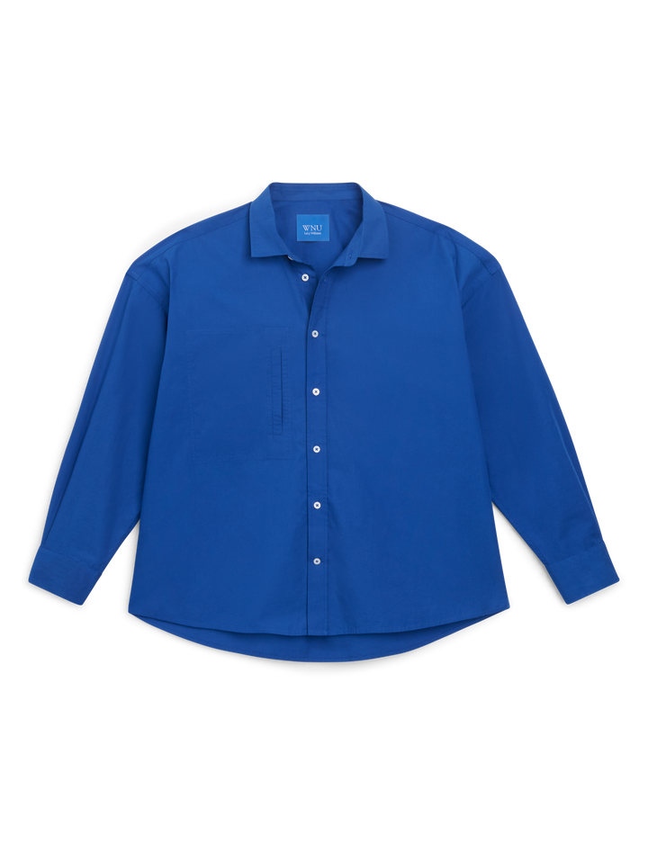Sóller Shirt: Fine Poplin, Cobalt Blue x Lucy Williams
