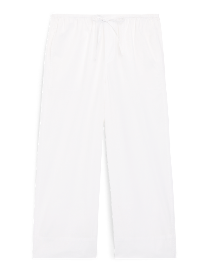 Sifnos Trousers: Fine Poplin, White x Lucy Williams