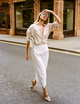 Clara Skirt: Linen, White