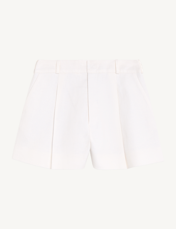 Penn Tailored Short: Linen, Ivory