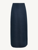 Clara Skirt: Linen, Navy Blue