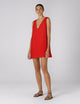 Sloane Dress: Linen, Red