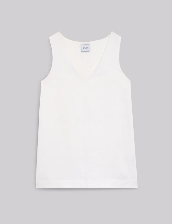 Sloane Dress: Linen, White