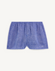 Court Short: Linen, Lapis Blue