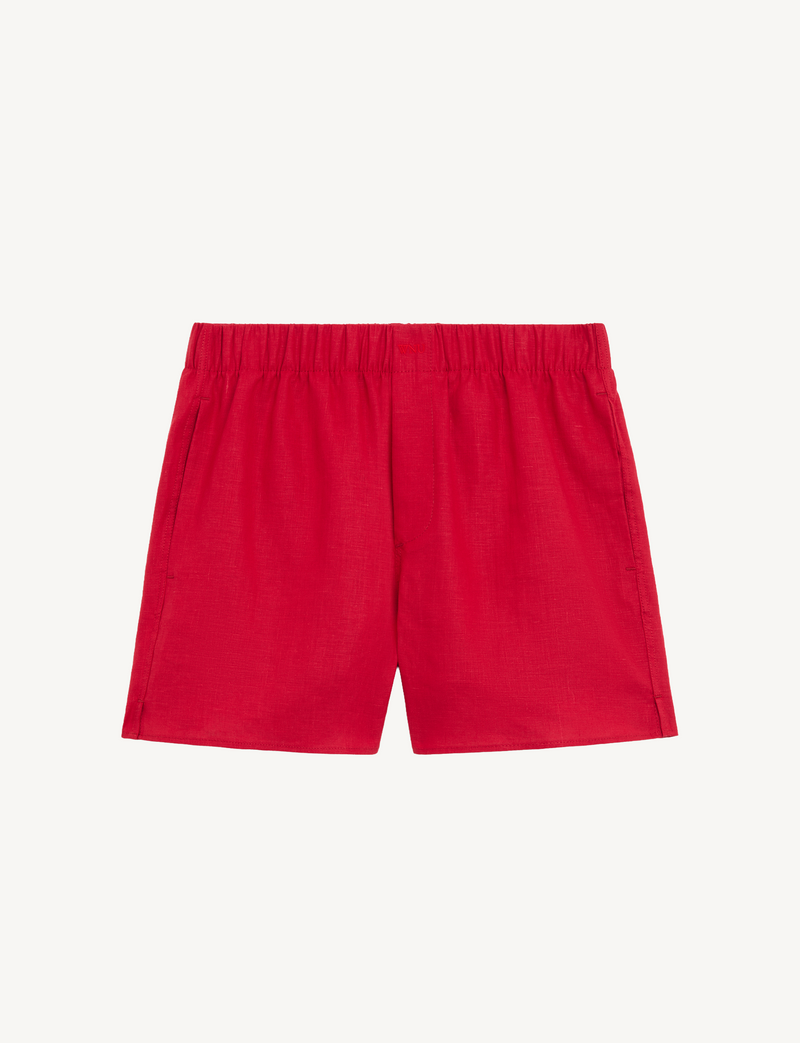 The Set: Hemp Red Shirt & Boxer – With Nothing Underneath