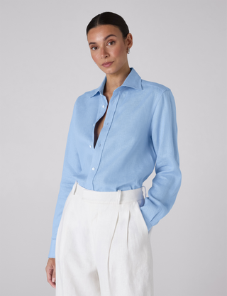 The Boyfriend: Linen, Cornflower Blue