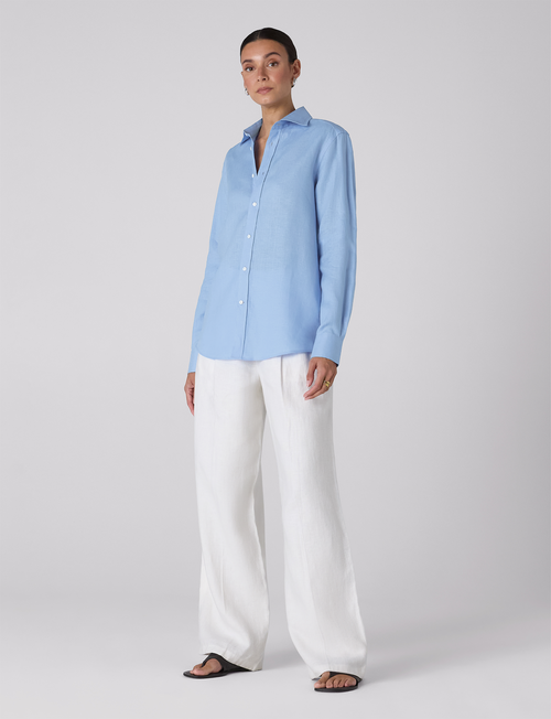 The Boyfriend: Linen, Cornflower Blue