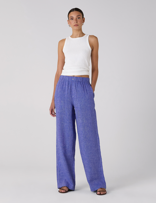The Palazzo: Linen, Lapis Blue
