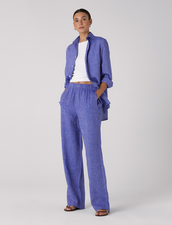 The Palazzo: Linen, Lapis Blue