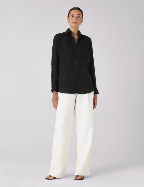 The Boyfriend: Linen, Black