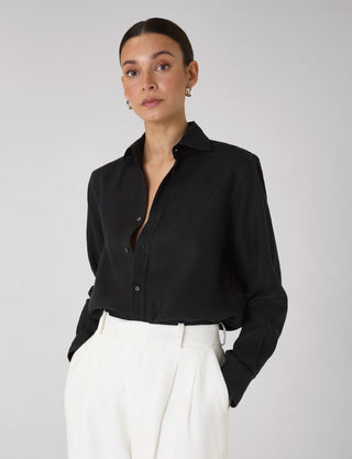 The Boyfriend: Linen, Black