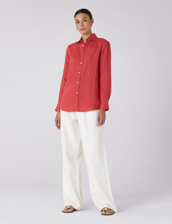 The Boyfriend: Linen, Cardinal Red
