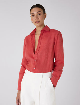 The Boyfriend: Linen, Cardinal Red