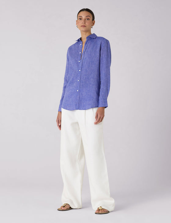 The Boyfriend: Linen, Lapis Blue
