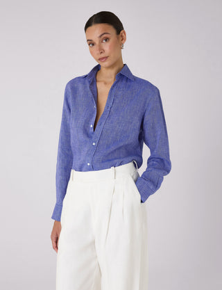 The Boyfriend: Linen, Lapis Blue