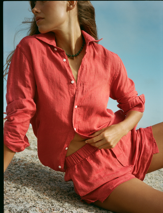 The Boyfriend: Linen, Cardinal Red