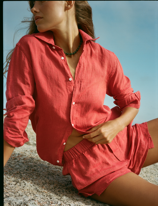The Boyfriend: Linen, Cardinal Red