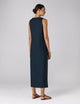 Birley Dress: Linen, Navy Blue